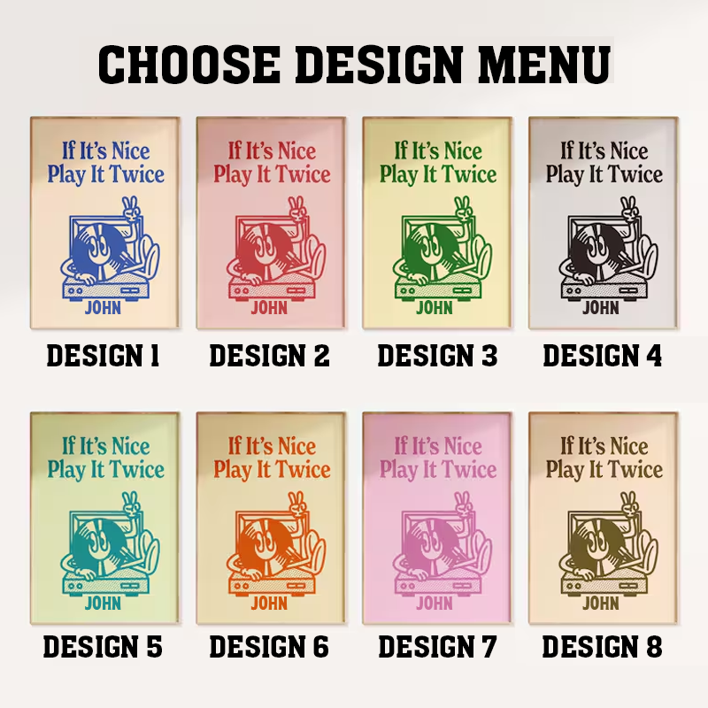 Personalized Retro Vinyl Wall Art Without Frame Printable Record Player Poster for Dorm Room or Music Lovers