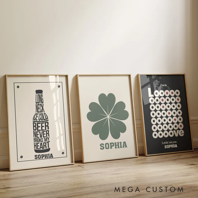 Personalized Luke Combs Inspired Contemporary Wall Art Print Without Frame Posters