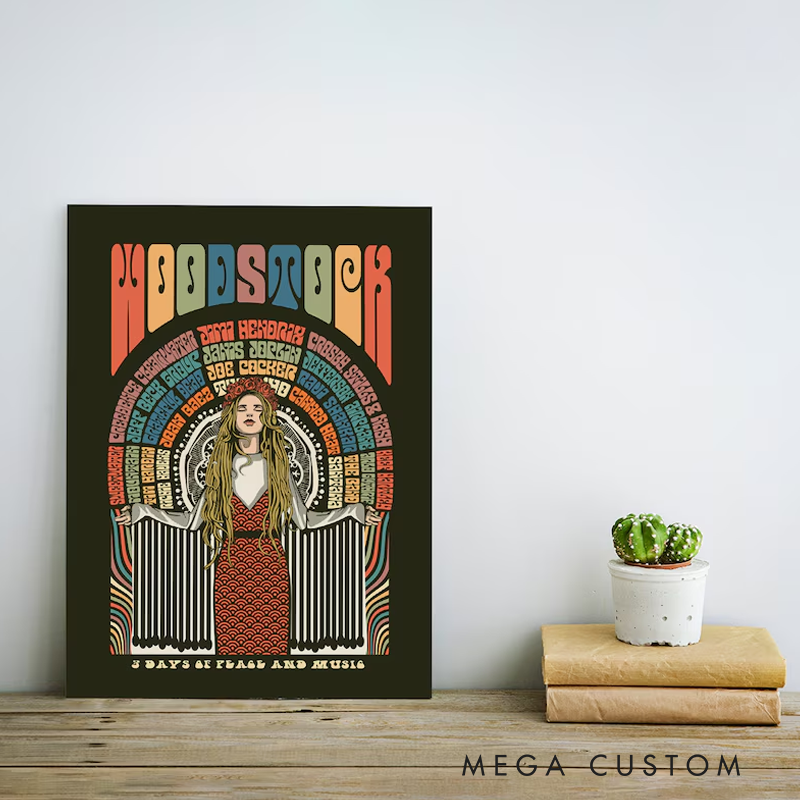 Personalized Vintage Music Poster Gig Poster Concert Poster Boho Art Vintage Art Without Frame