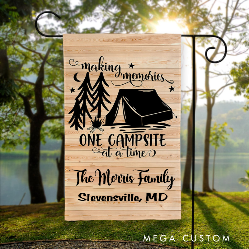 Personalized Camping Flag Camping Garden Flag Happy Campers Flag Gift for Family Outdoor