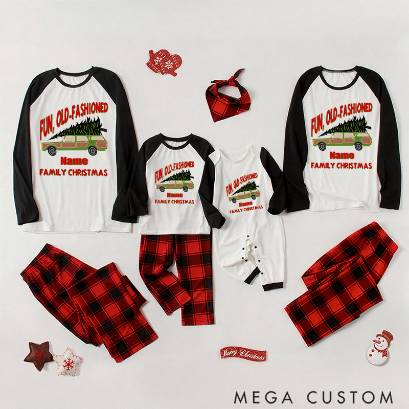 Personalized Family Christmas Pajamas for Enjoying a Fun Old-Fashioned Holiday with Classic Charm