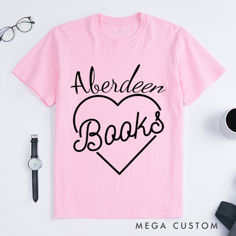 Personalized Books in My Heart Classic T-Shirts, Reading T-shirt Book Lover Tee Librarian Tshirt Gift Reading Gift for Reader