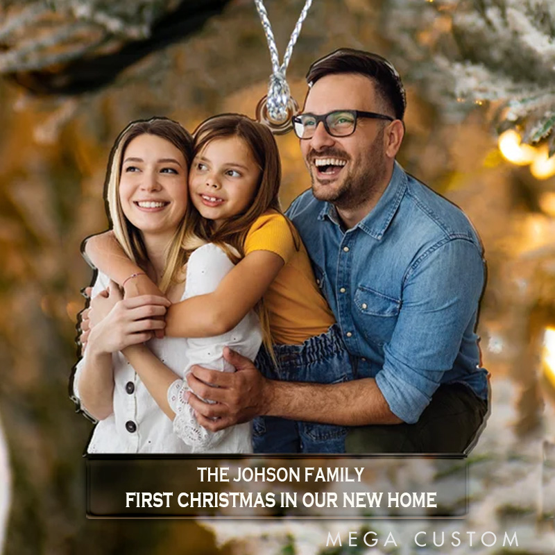 Personalized Acrylic Christmas Family Photo Ornament Christmas Gifts Christmas Tree Decor Family Gifts Custom Family Keepsake Ornament
