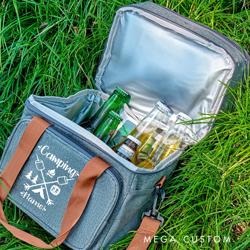 Personalized Outdoor Camping Beer Cooler Bags Custom Hiking Picnics Bag with Name Gift for Outdoor Enthusiasts