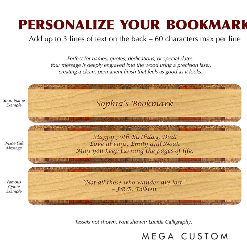 Personalized Gold Cross Stained Glass Design Handcrafted Wooden Bookmark with Tassel and Text Religious Gift for Christians Bookworms