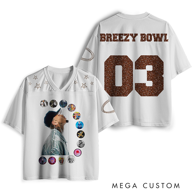 Personalized Football Jersey Mesh Concert Outfit Concert Shirt Gift for Fans