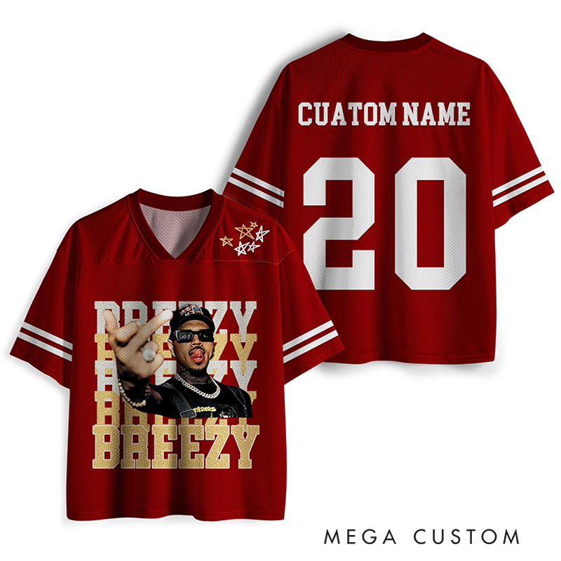 Personalized Football Jersey Mesh Concert Outfit Concert Shirt Gift for Fans Country Music