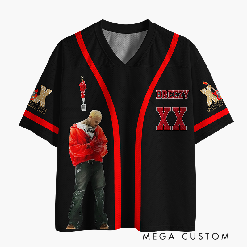 Personalized Hip Hop Music Tour Jersey Football Jersey Mesh Concert Outfit Concert Shirt Gift for Fans Country Music