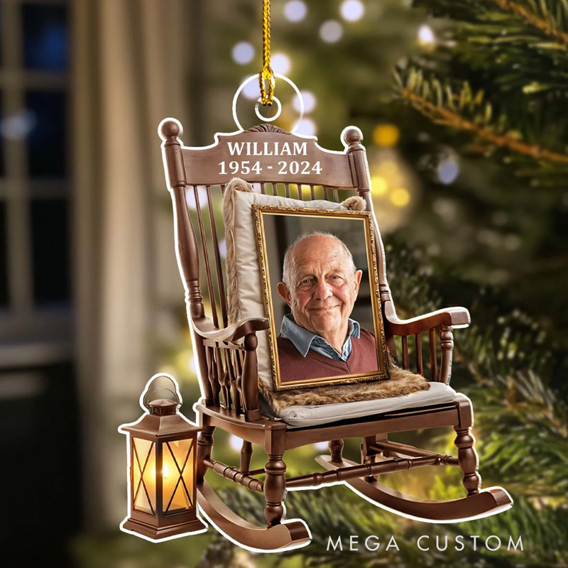 Personalized Acrylic Photo Ornament Christmas Ornament Sympathy Gift You Always With Us Sympathy Gifts