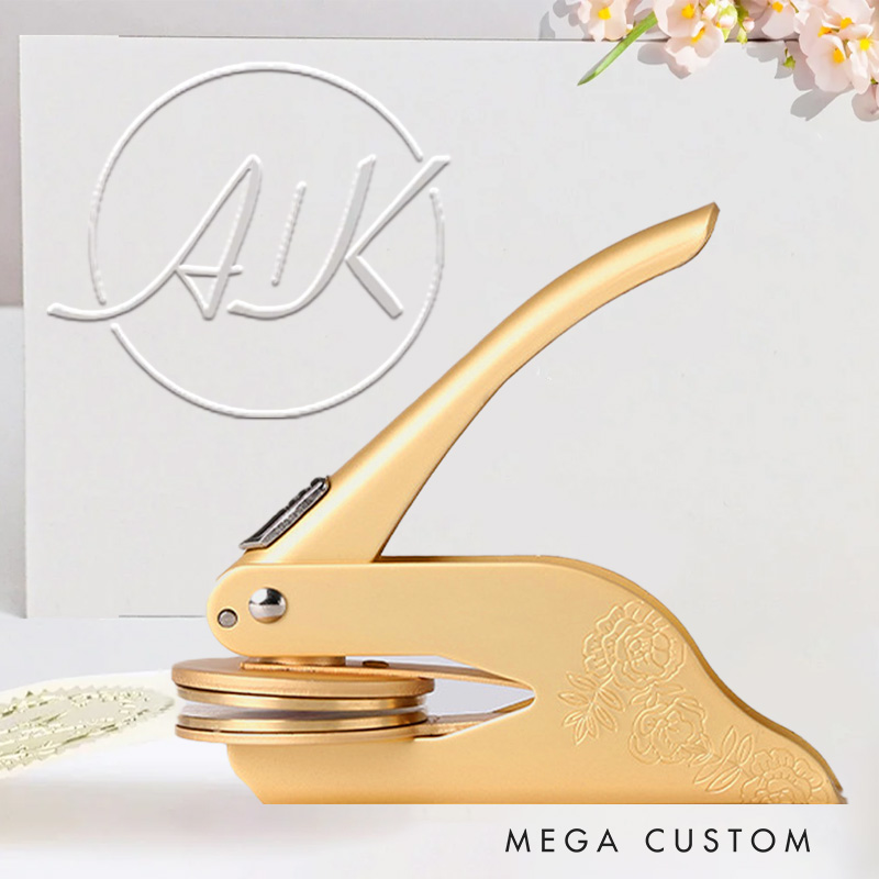 Personalized Initial and Name Book Embosser Stamp Envelope Library Stamp with Initial and Text Birthday Gift for Book Lovers Reading Gift