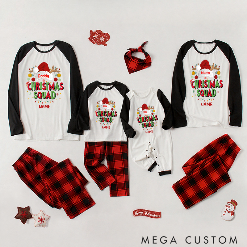 Personalized Family Christmas Gift Squad Creative Color Design Family Matching Pajamas