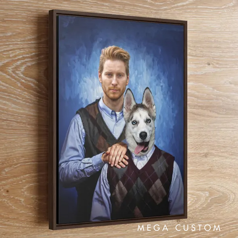 Personalized Oil Painting Style Movie Wall Art For Dog and Cat Lovers Poster Without Frame Custom Art Lover Gift Custom Pet Portrait