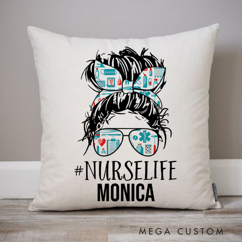 Personalized Throw Pillow for Nurse NurseLife Style Design Nurse Appreciation Gifts