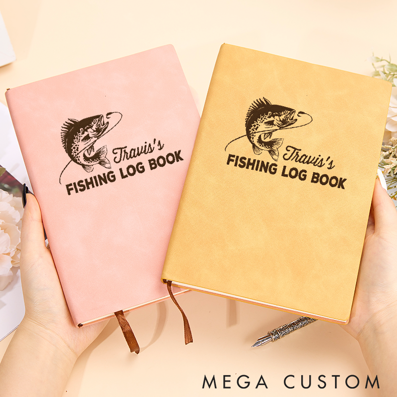 Personalized Fishing Notebook Fishing Log Book Fishing Gifts for Dad Birthday Gifts for Him Perfect Gift for Fishing Lover