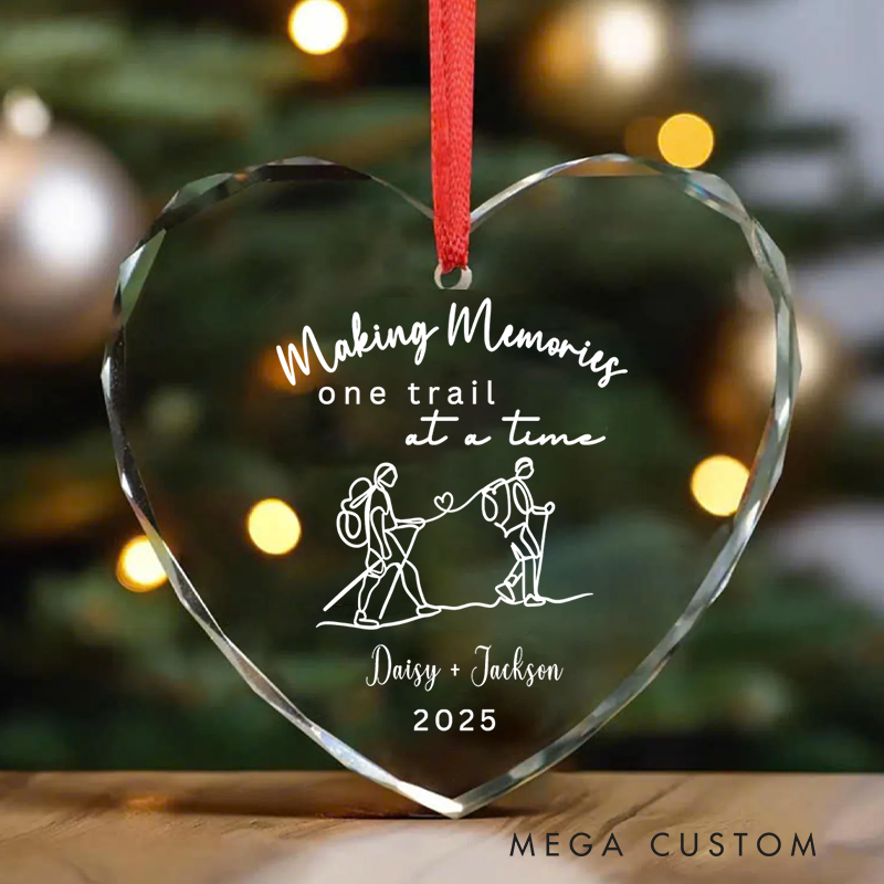 Personalized Hiking Ornament for Couples Outdoor Adventures Lovers Christmas Ornament for Hiking Lovers Christmas Gift