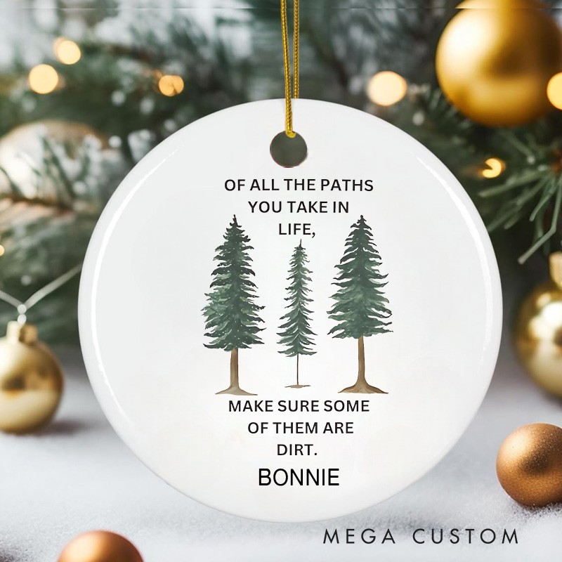 Personalized Outdoor Hiking Christmas Ornament Outdoor Adventure Christmas Tree Decor Gift for Hiker