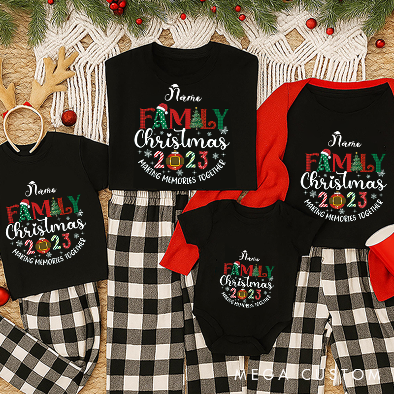 Personalized Family Christmas Making Memories Together Matching Outfit