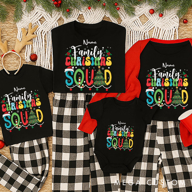 Personalized Family Christmas Squad Theme Matching Outfit for Memorable Christmas Moments