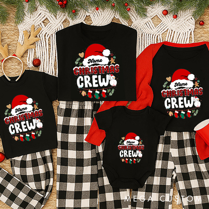 Personalized Memorable Christmas Crew Theme Family Matching Outfit