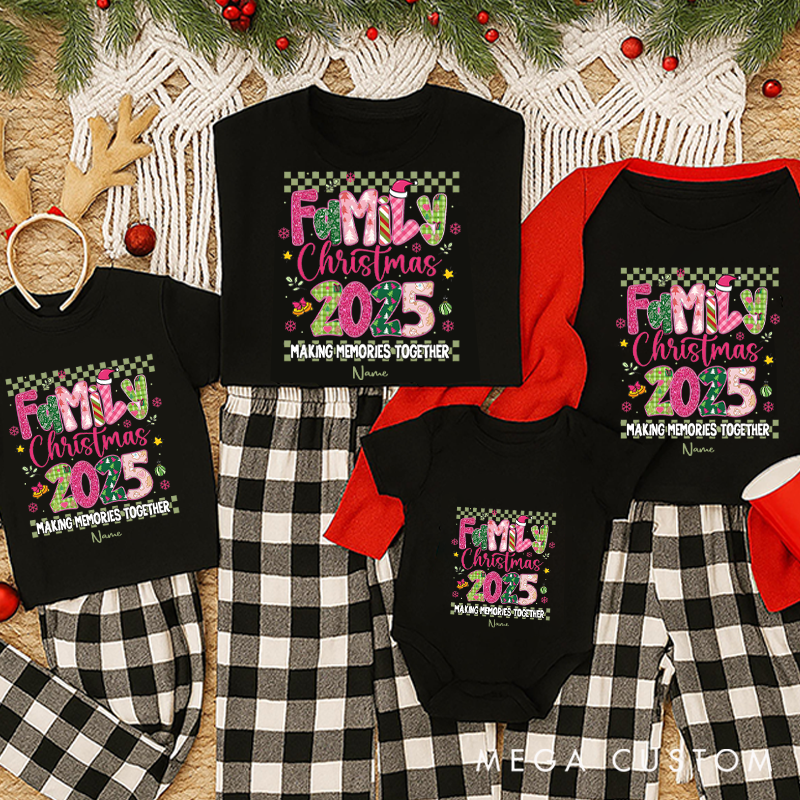 Personalized Family Christmas Making Memories Together Matching Outfit for Special Gatherings