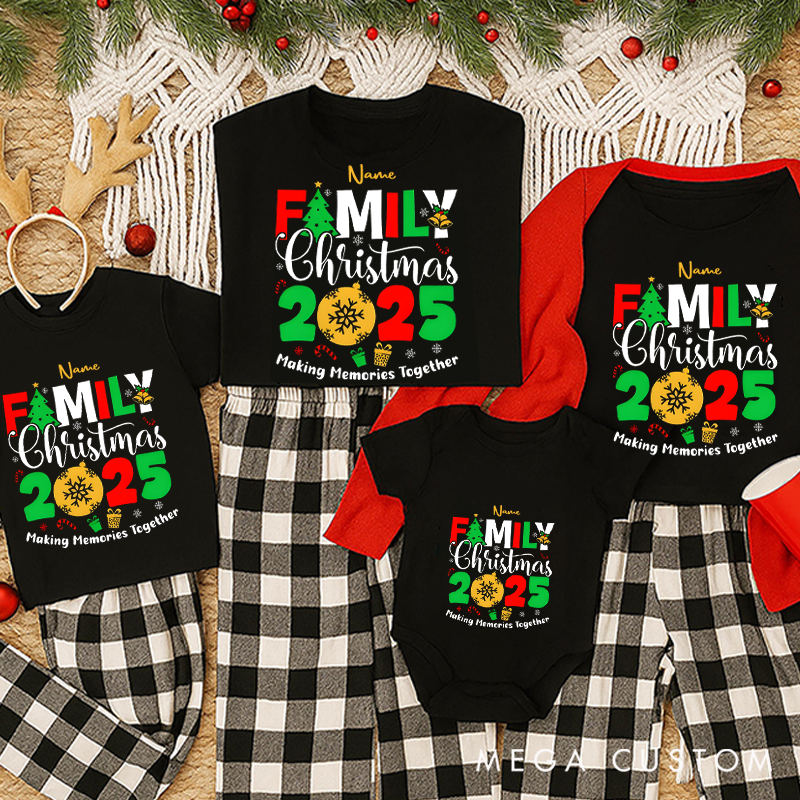 Personalized Family Christmas Making Memories Together Matching Outfit for Memorable Christmas Moments