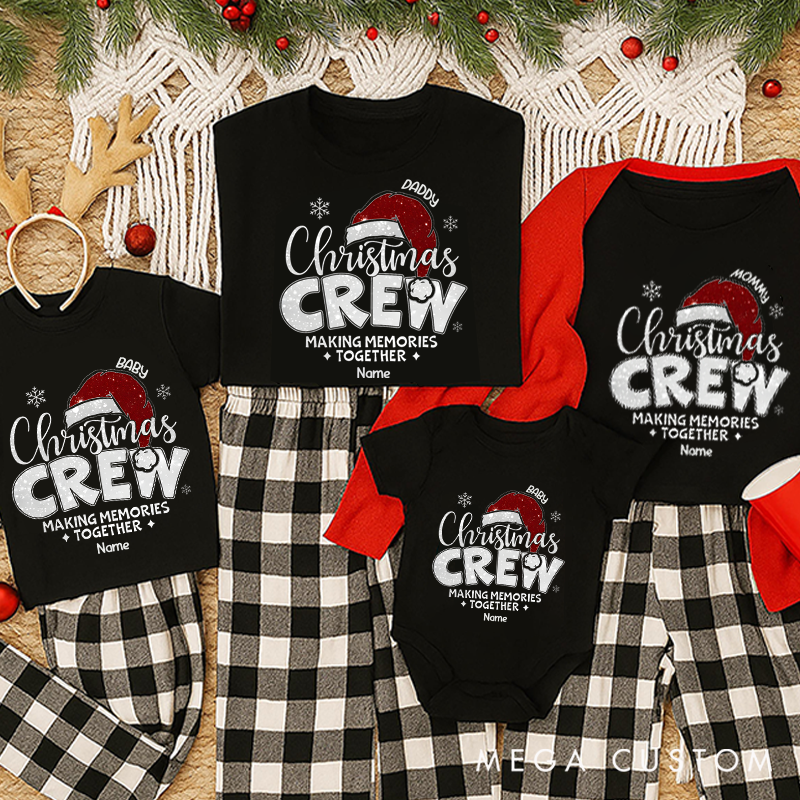 Personalized Christmas Crew Making Memories Together Family Theme Matching Outfit