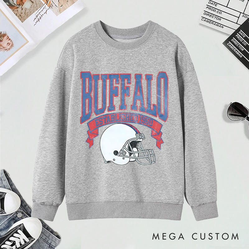 Personalized Football Team Sweatshirt with Custom Graphic Design