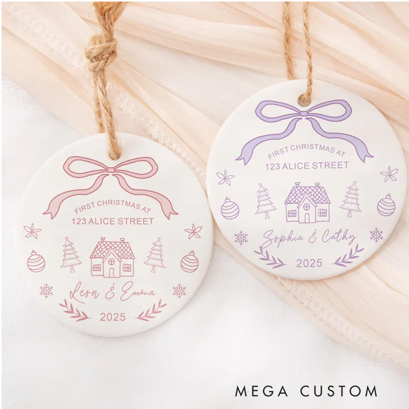 Personalised New Home Bauble Couple First Christmas Ornament New Home Keepsake Couple New House Gift First Christmas in Our New Home