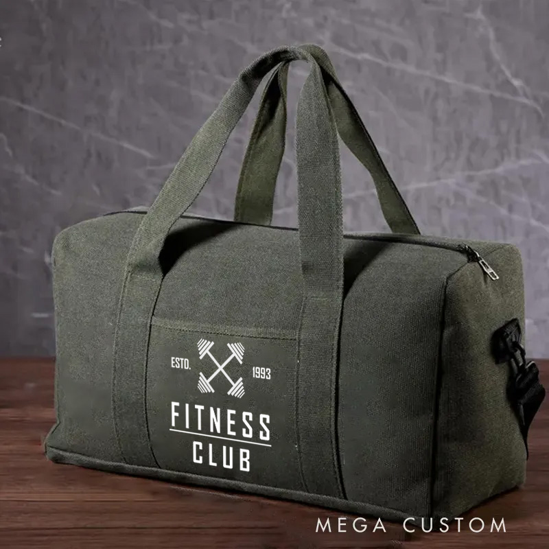 Personalized Gym Canvas Duffle Bag Gear Bag Lightweight Fitness Bag for Fitness Enthusiast