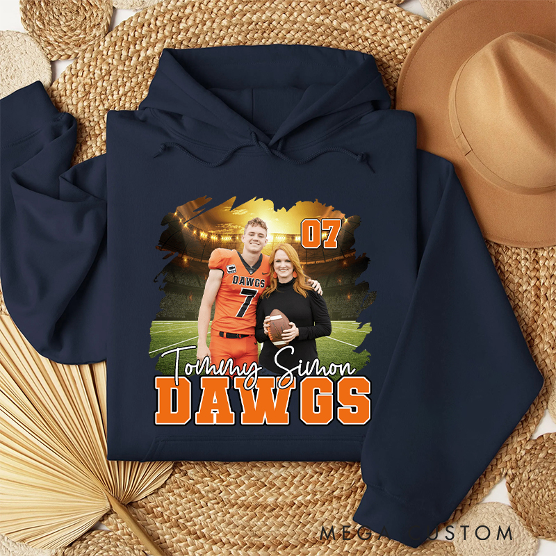 Personalized Baseball Hoodies with Custom Player Photo and Name  