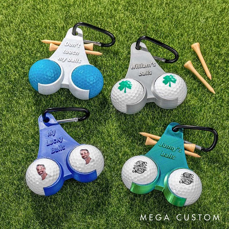 Personalized 3D Printed Golf Ball and Tees Holder Hilarious Gift for Golf Lovers