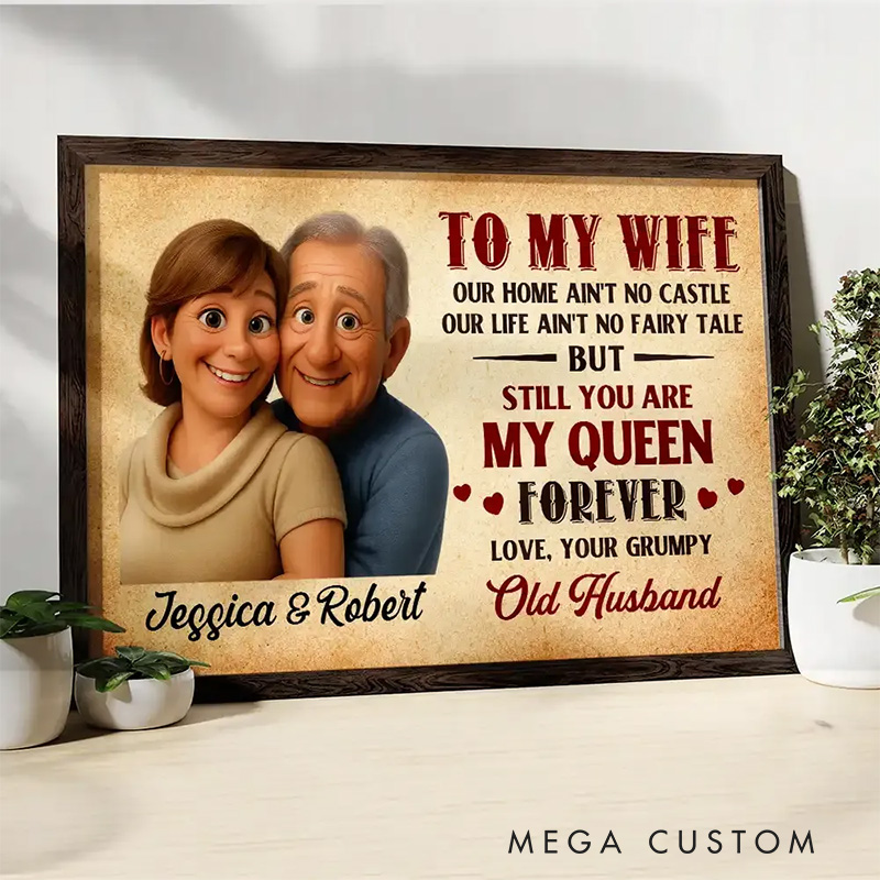 Personalized 3D Cartoon Art Style Couple Portrait Wall Art For Couples Anniversary Poster Without Frame Custom Art Lover Gift Custom Portrait
