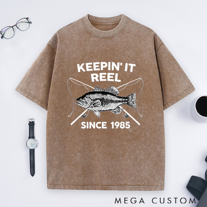 Personalized KEEPIN IT REEL Fishing T-Shirt Outdoorsman T-Shirt Fisherman T-Shirt Fishing Gift For Him Perfect for Fishing Lover