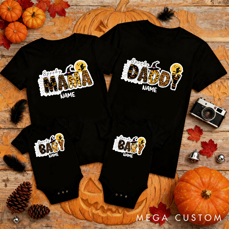 Personalized Halloween Spooky Family Witch Family Design Family Matching Outfit