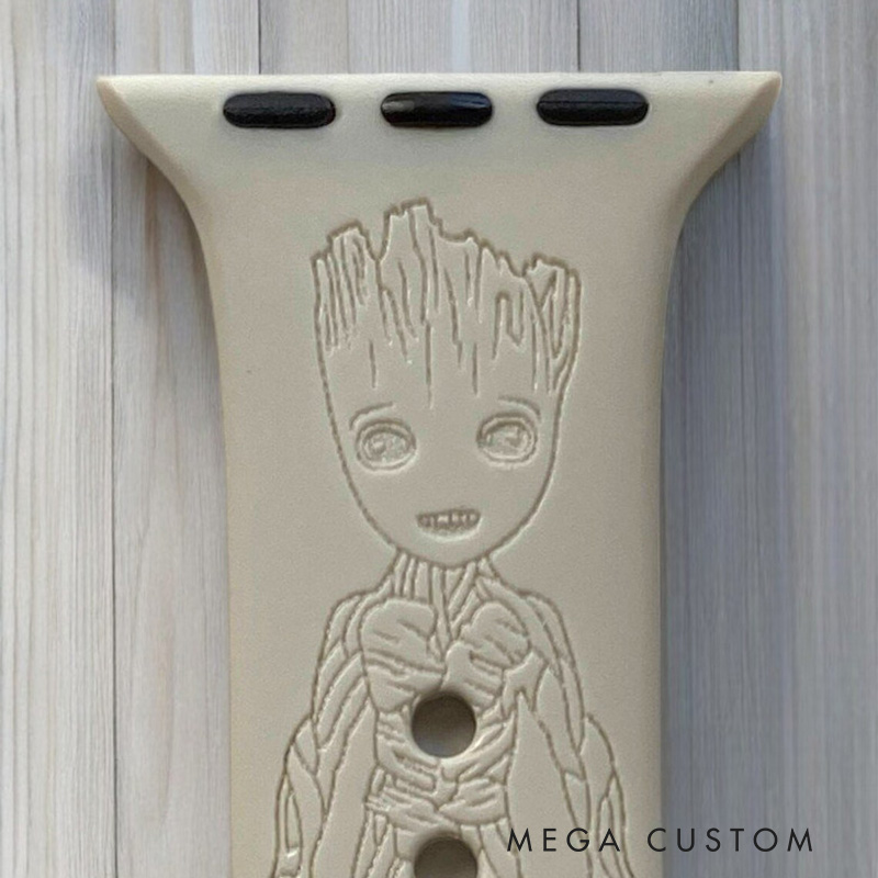 Personalized Tree Monster Story Silicone Watch Band for Apple Watch Movie Lover Apple Watch Strap