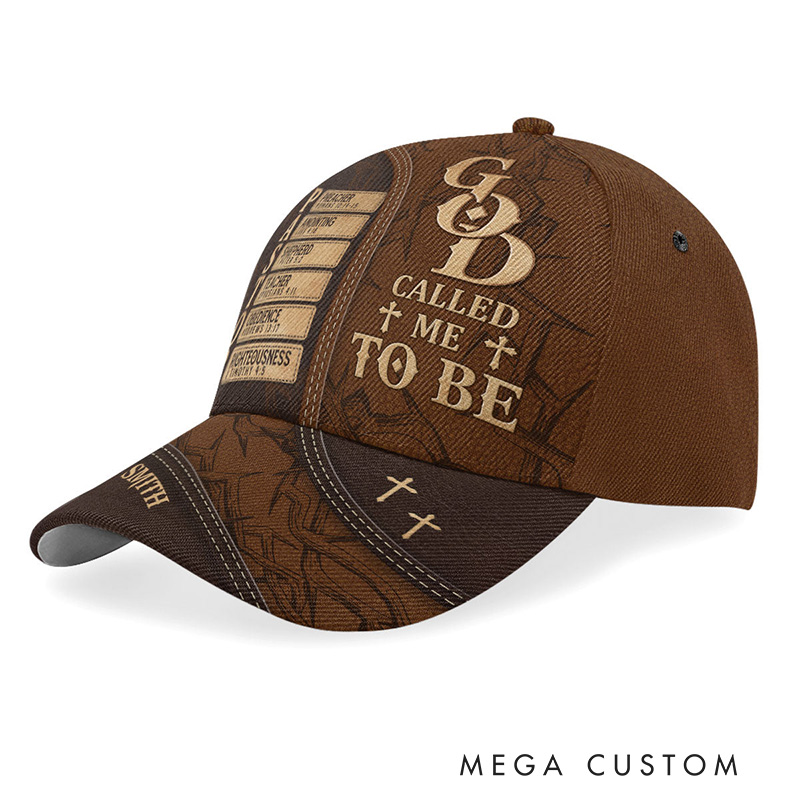 Personalized God Called Me To Be Classic Cap with Name Baseball Cap Rrligious Gift for Pastor