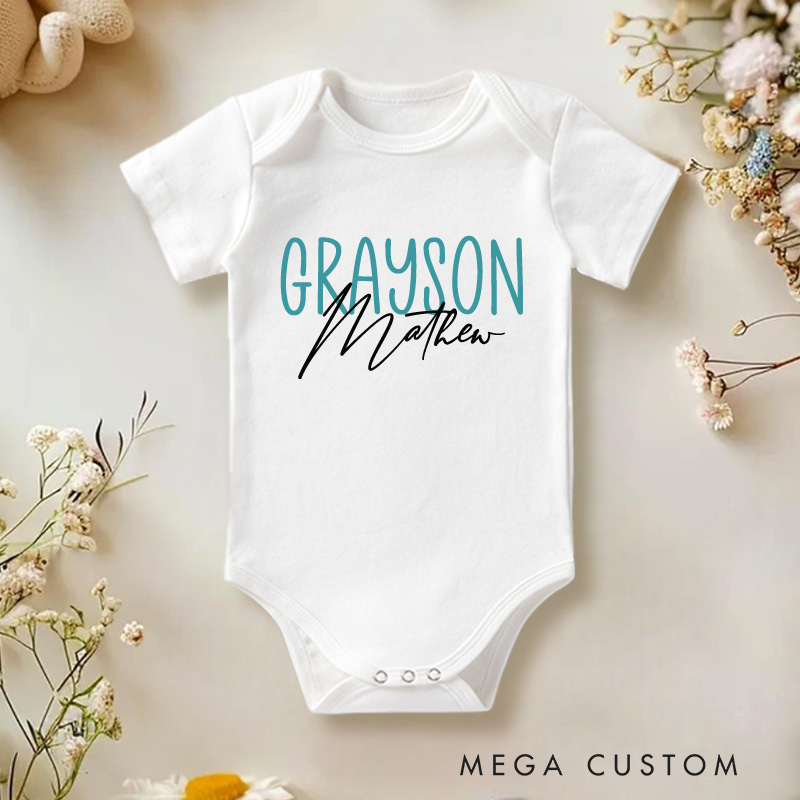 Personalized Name Baby Onesie New Baby Girl Boy Gift Nursery Gift