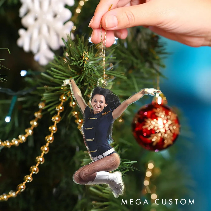 Personalized Cheerleader Christmas Ornament with Custom Photo