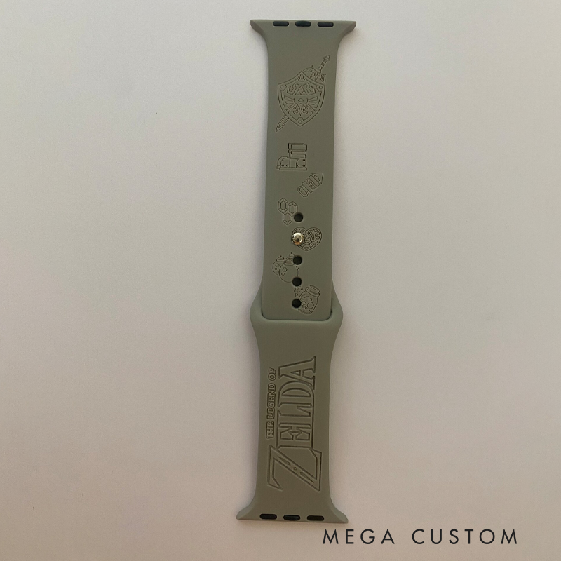 Personalized Game Themed Apple and Samsung Galaxy Watch Band Engraved Watch Band Gift for Geek
