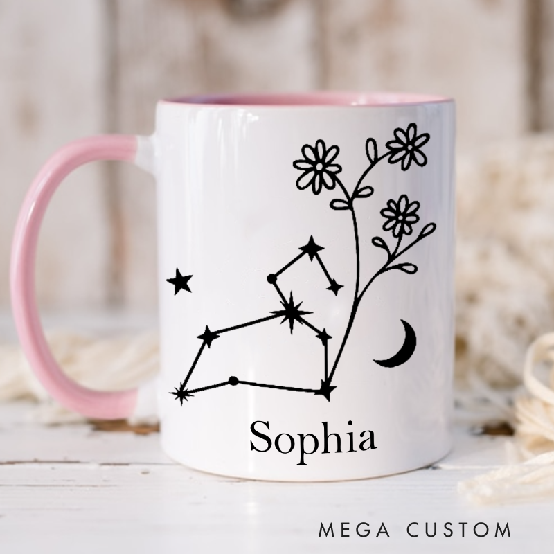 Personalized Mugs With Zodiac Signs Custom Coffee Cup Custom Mug With Name Birthday Gift