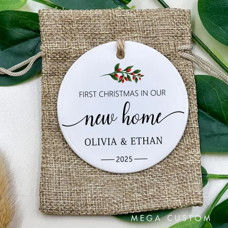 Personalized First Christmas In Our New Home Happy New Home Gift New Home Tree Decor Couples Gift Housewarming Bauble Gift New Christmas Decoration