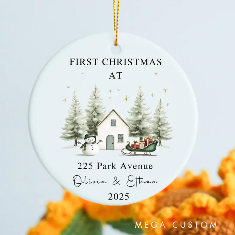 Personalized First Christmas In Our New Home Bauble First Christmas in Our New Home Ornament Happy New Home Gift New Home Decor