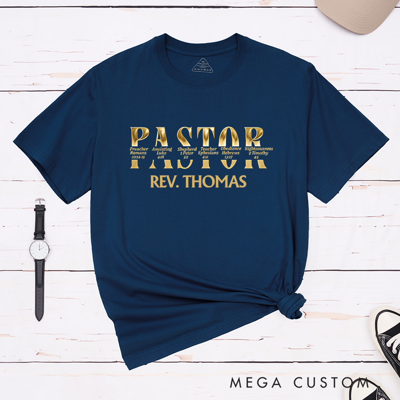Personalized Pastor Appreciation Classic T-Shirt with Name Unisex T-Shirt Religious Gift for Pastor