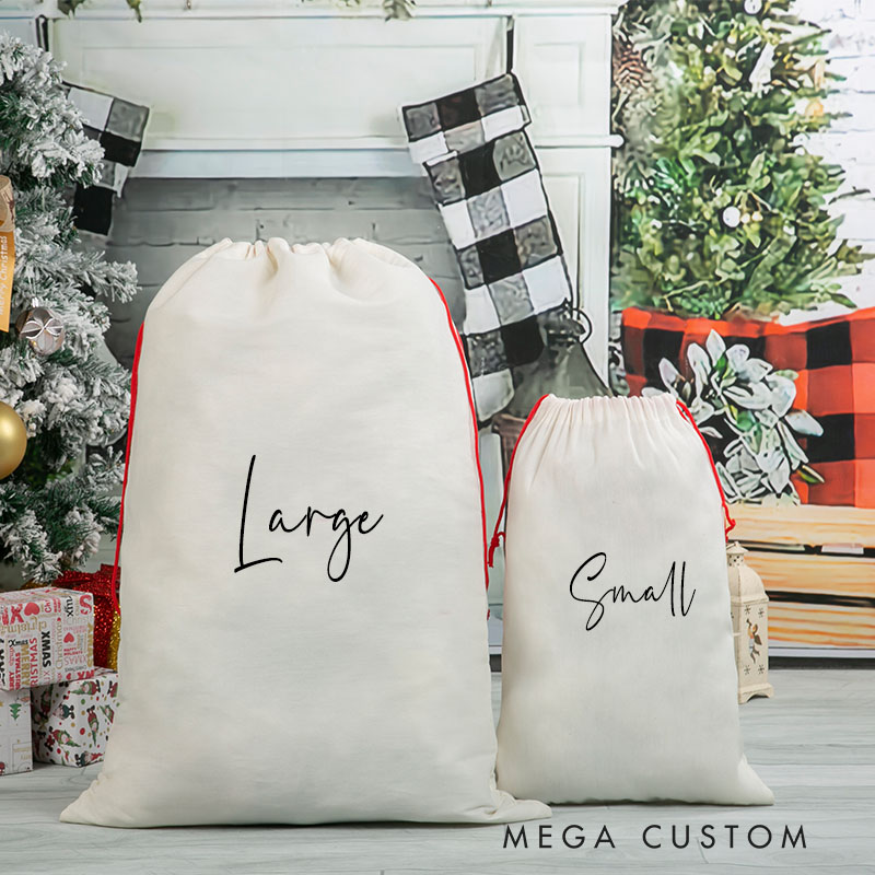 Personalized First Christmas in New Home Gift Bag Woodland Animals and Christmas Tree Design Custom Canvas Sack Holiday Decoration Perfect for New Homeowners Keepsake