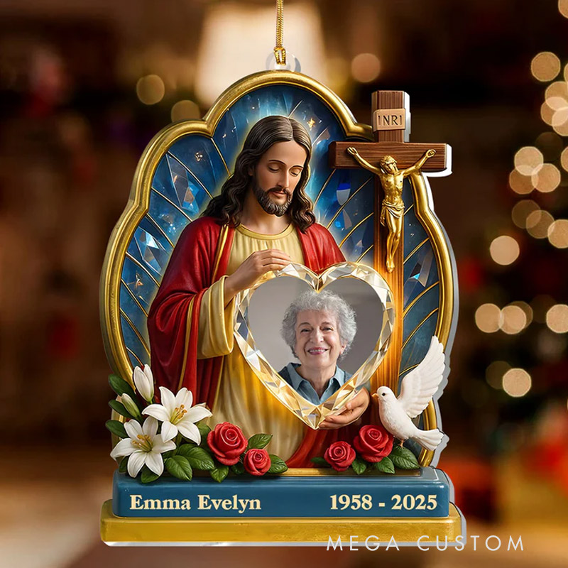 Personalized Memorial Photo Ornament Guardian Of My Heart Custom Acrylic Ornament Sympathy Gifts for Loss of Loved One 