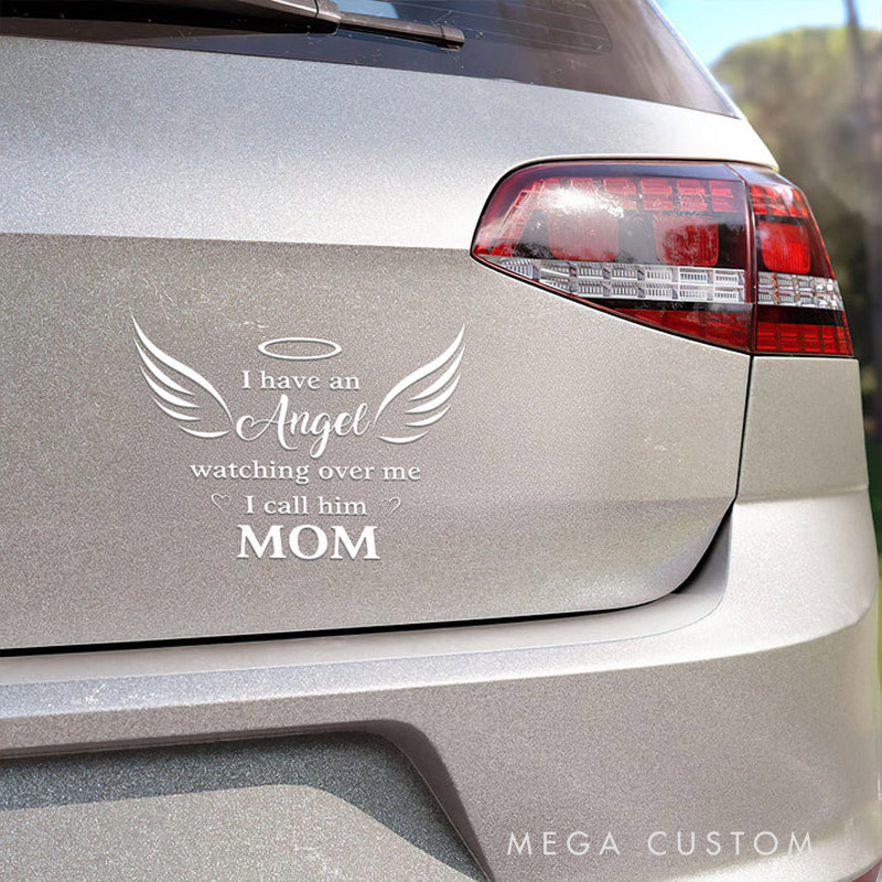Personalized Memorial Decal Sticker for Car Window My Guardian Angel Loss of Loved One Gift Sympathy Gift