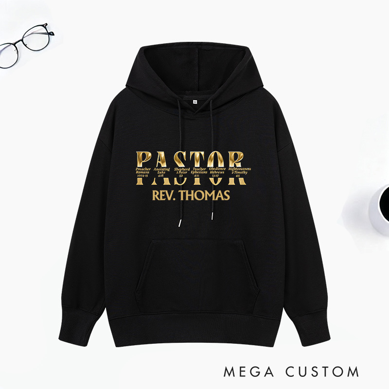 Personalized Pastor Appreciation Classic Hoodies with Name Unisex Hoodies Religious Appreciation Gift for Pastor
