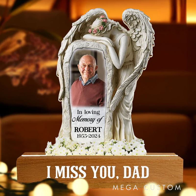 Personalized Acrylic Plaque Night Light Missed And Loved Forever Memorial Gift for Loss of Loved One