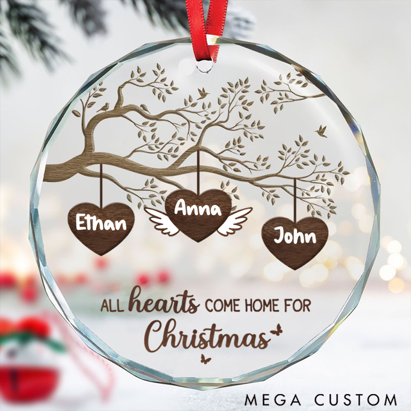 Personalized Family Christmas Ornaments All Hearts Come Home for Christmas
