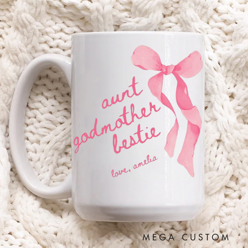 Personalized Godmother Godfather Ceramic Mug with Name Religious Gift Birthday Gift for Christians